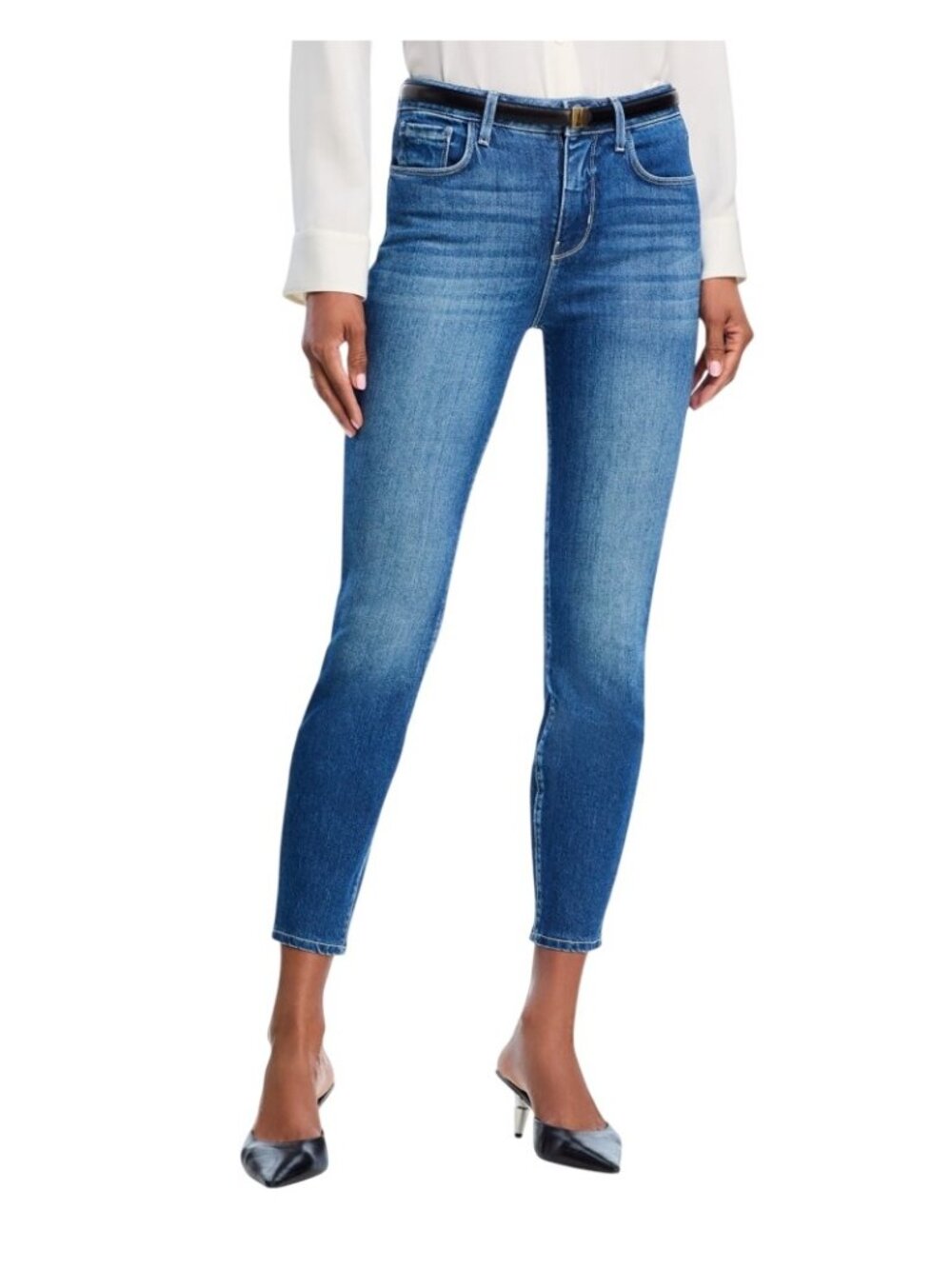 NWT L’Agence Margot High-Rise Skinny Jeans Baja Blue Size 27 MSRP $245